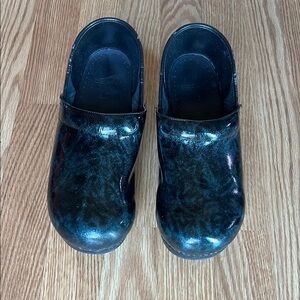 Dansko Shiny Black Clogs